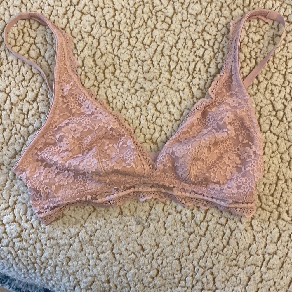 Pink lace bralette